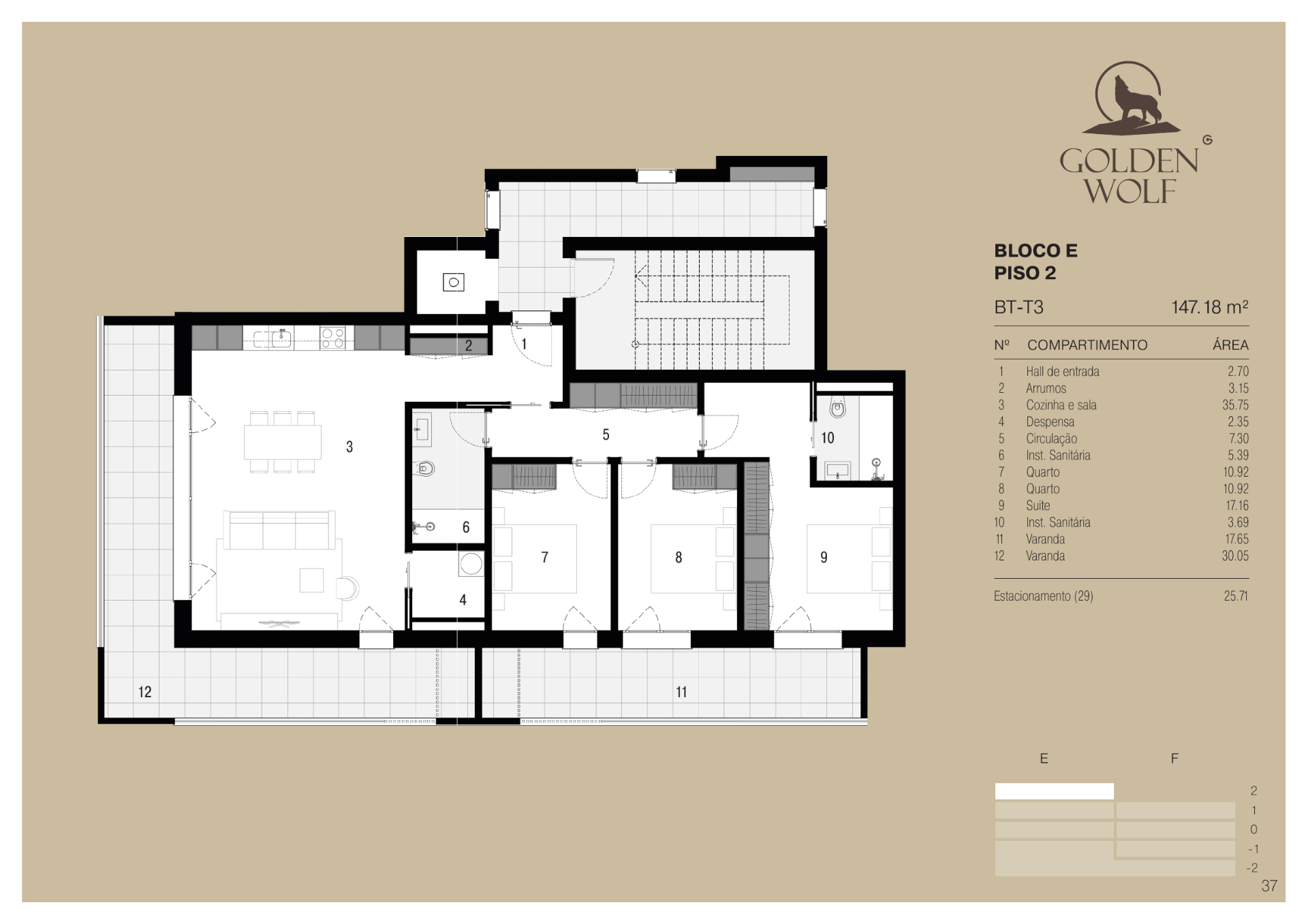 Planta — T3 — Fração BT