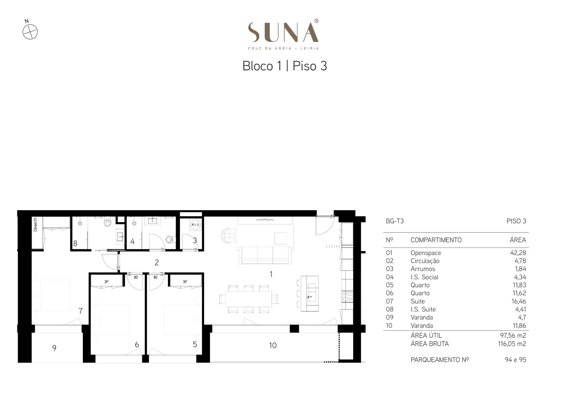 Planta — T3 — Fração BG
