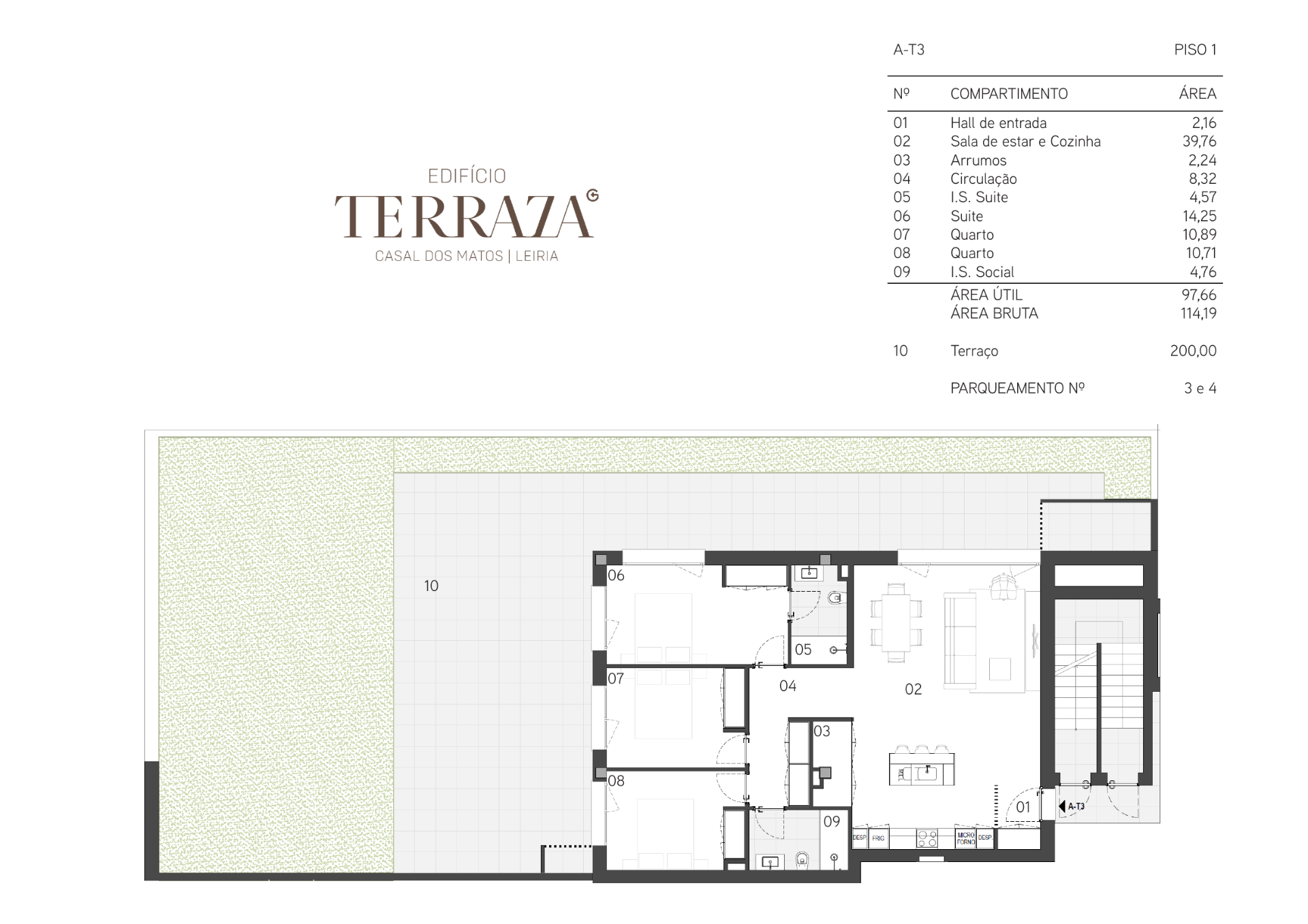 Planta — T3 — Fração A