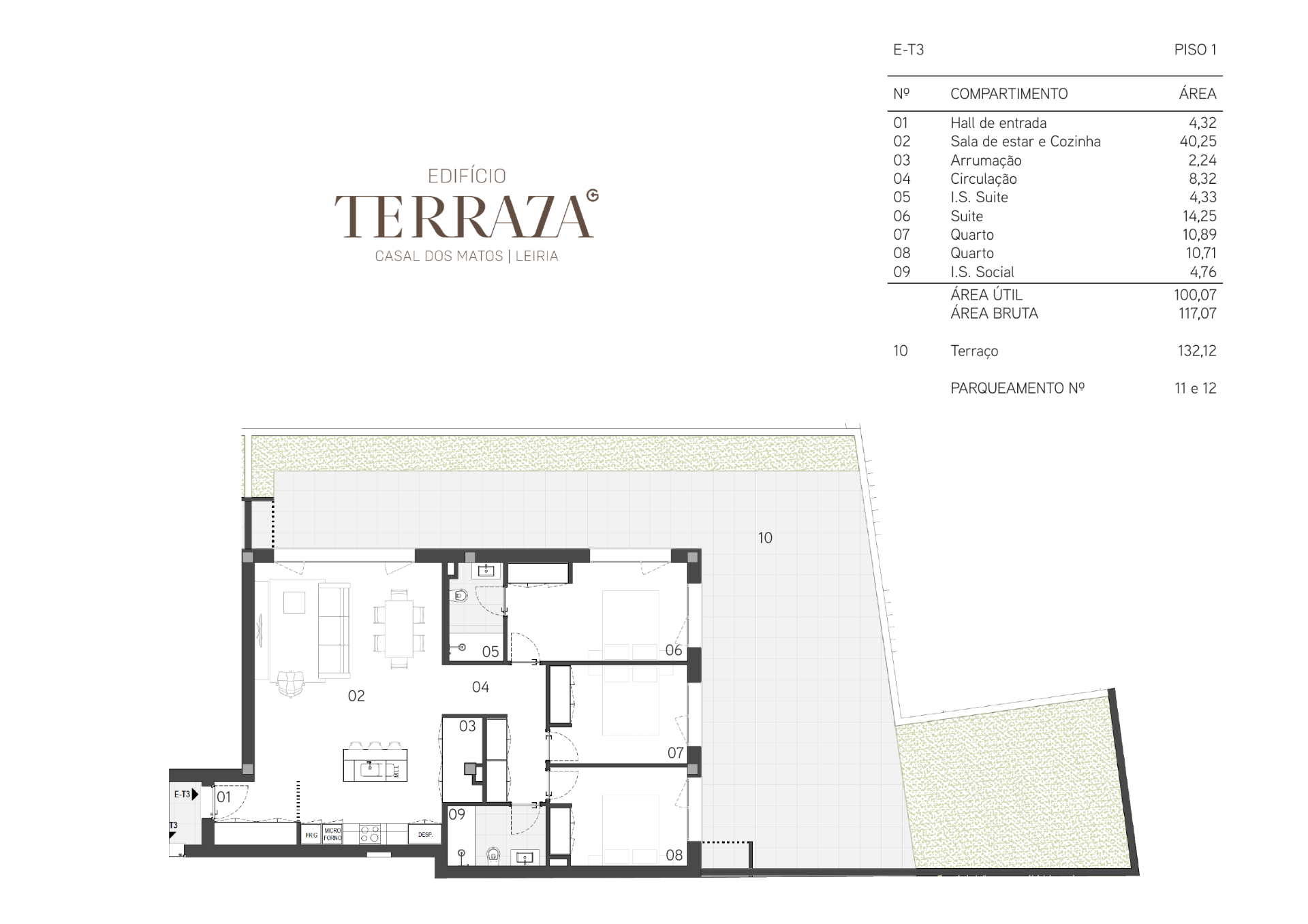 Planta — T3 — Fração E