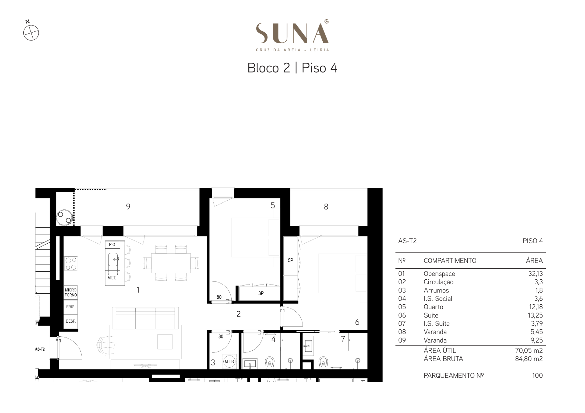 Planta — T2 — Fração AS