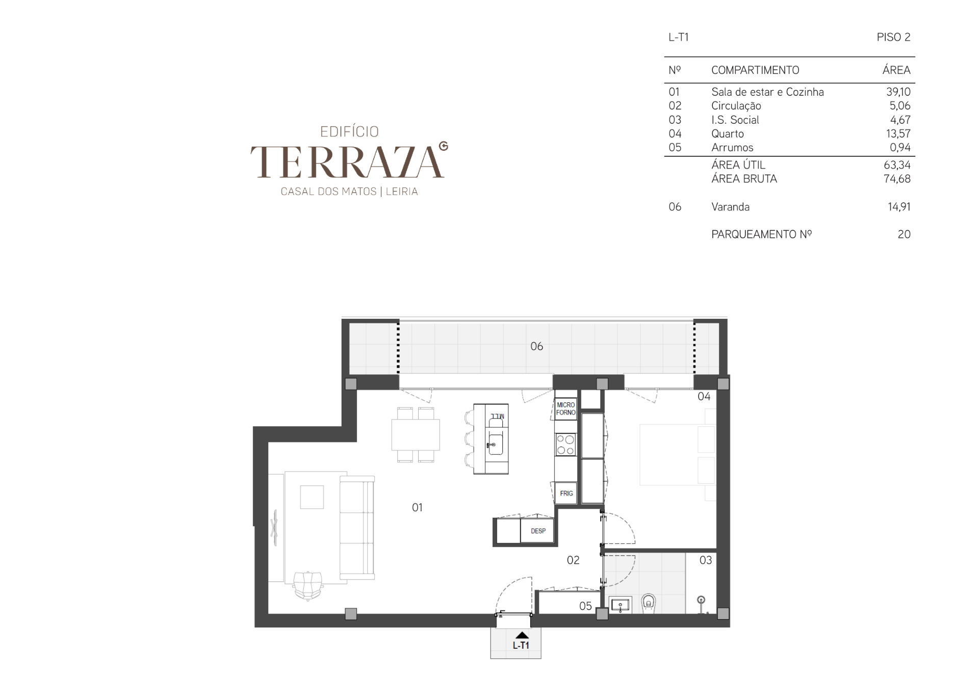 Planta — T1 — Fração L