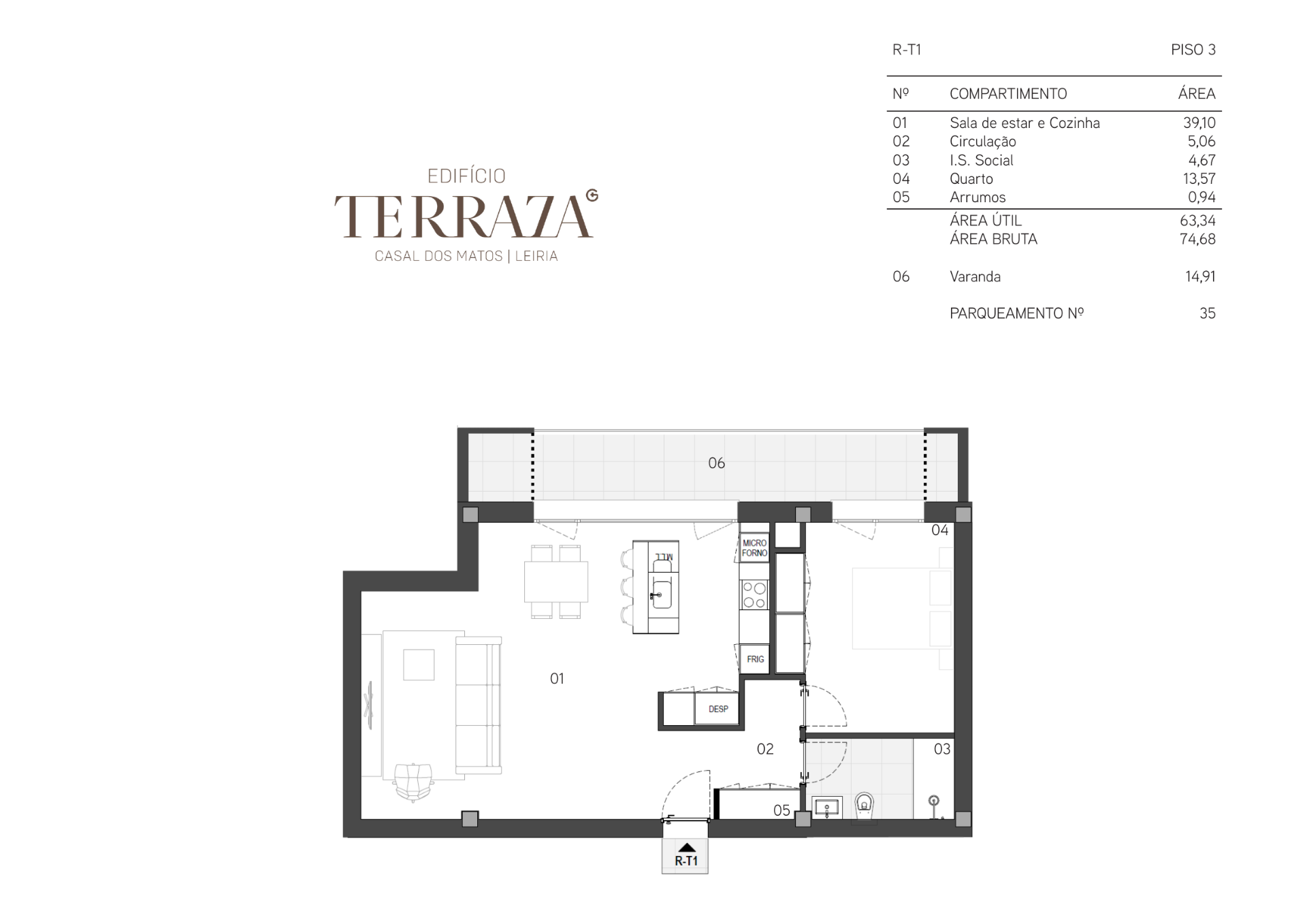 Planta — T1 — Fração R
