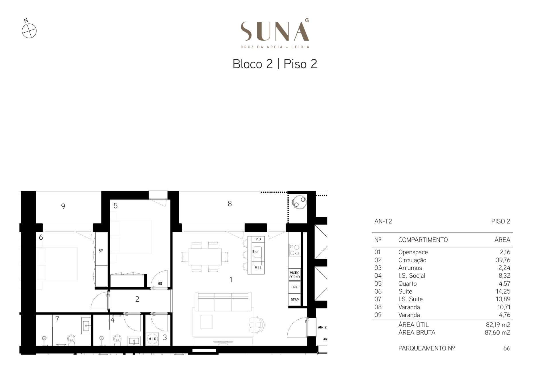 Planta — T2 — Fração AN