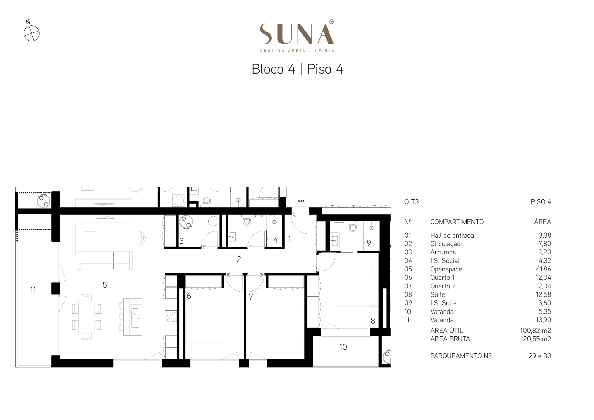 Planta — T3 — Fração O