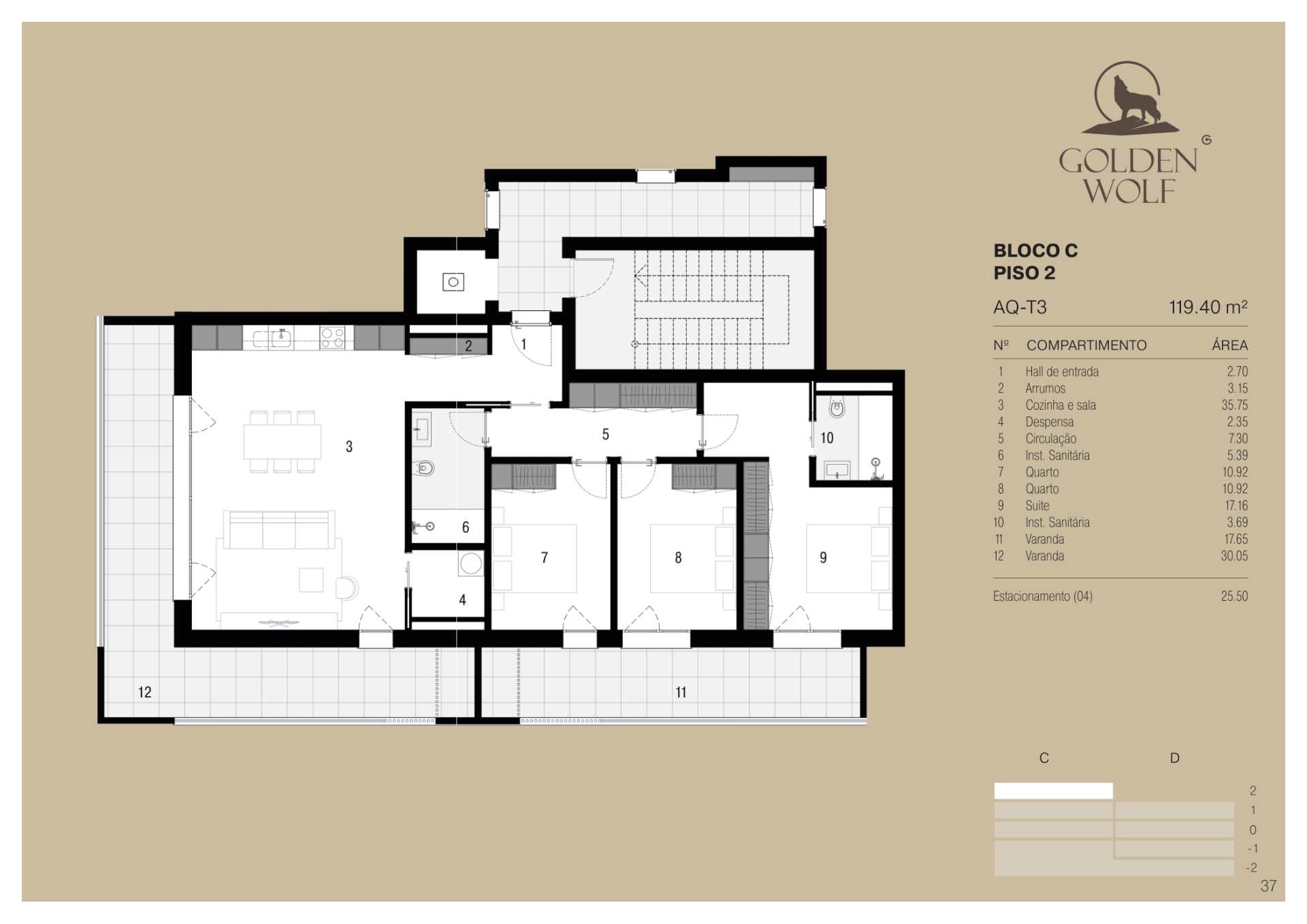 Planta — T3 — Fração AQ