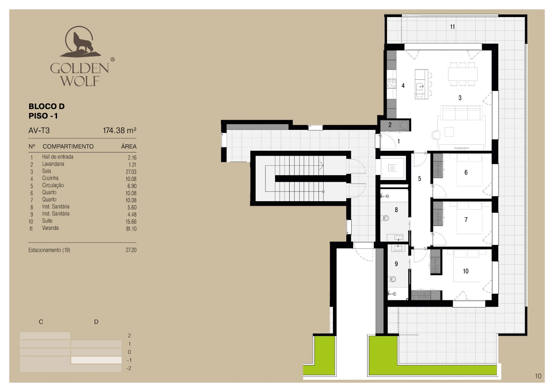 Planta — T3 — Fração AV
