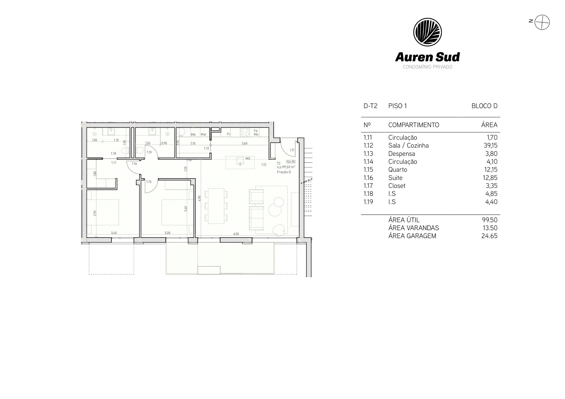 Planta — T2 — Fração AK