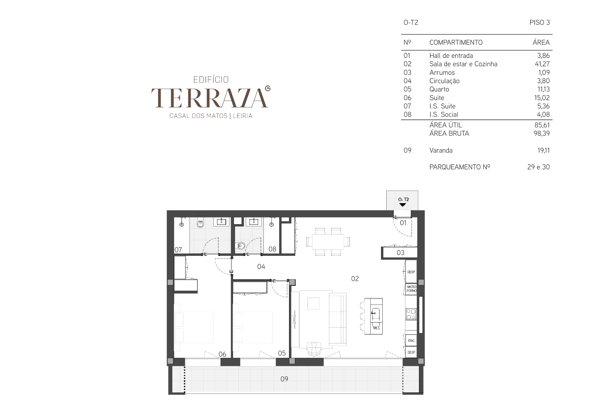 Planta — T2 — Fração O