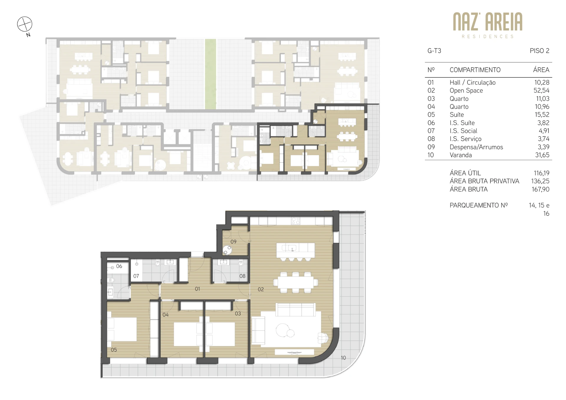 Planta — T3 — Fração G