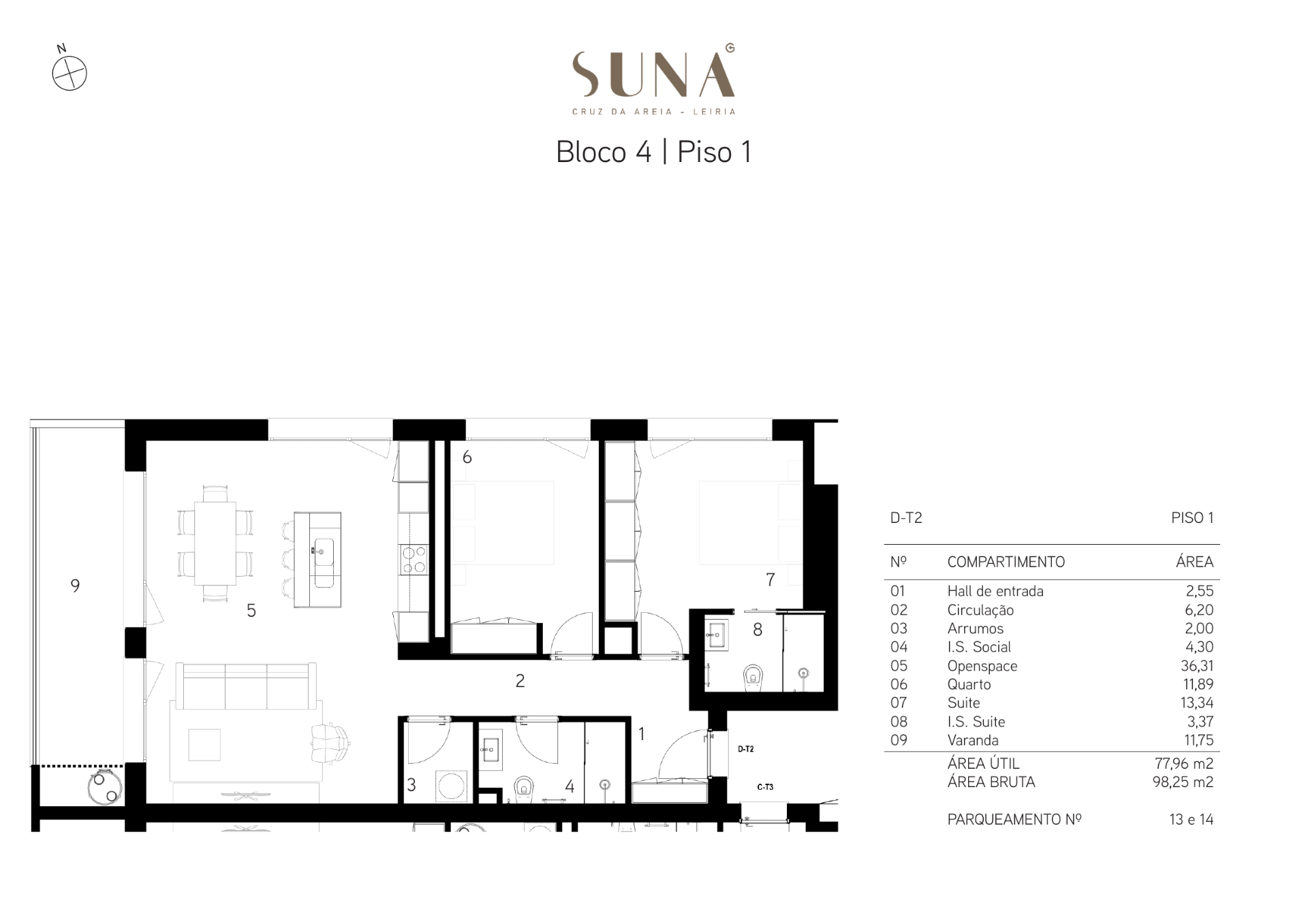 Planta — T2 — Fração D