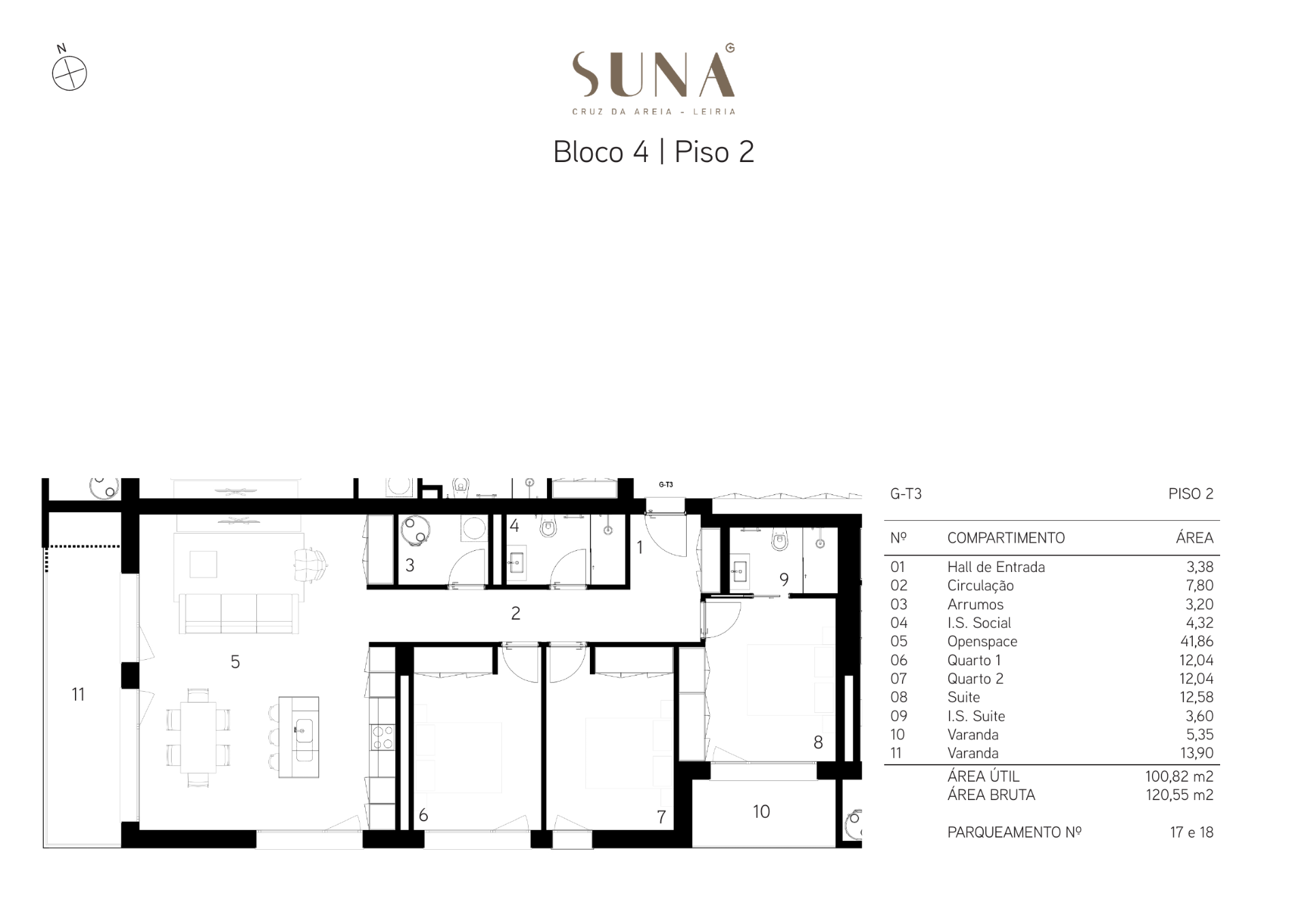 Planta — T3 — Fração G