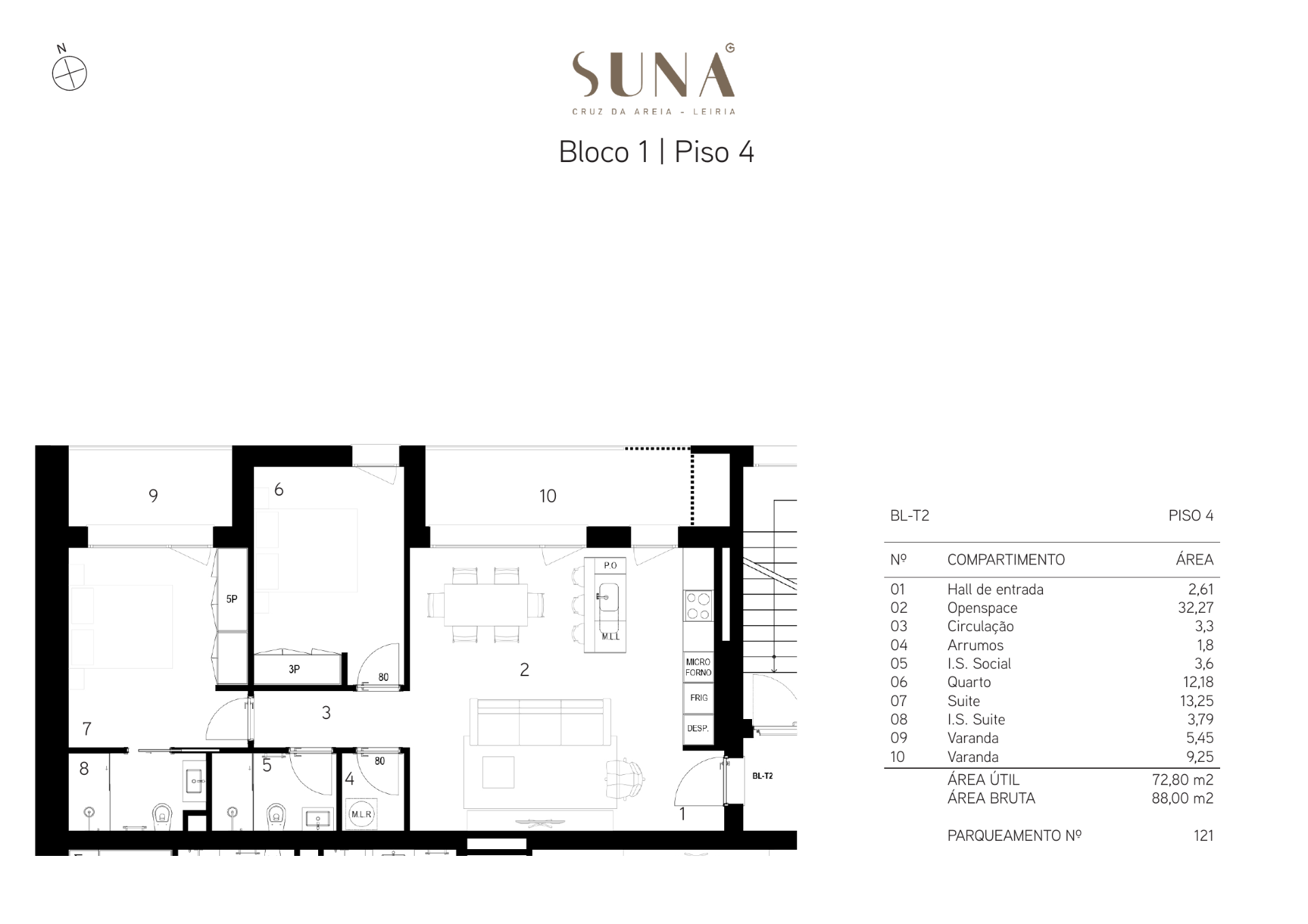 Planta — T2 — Fração BL