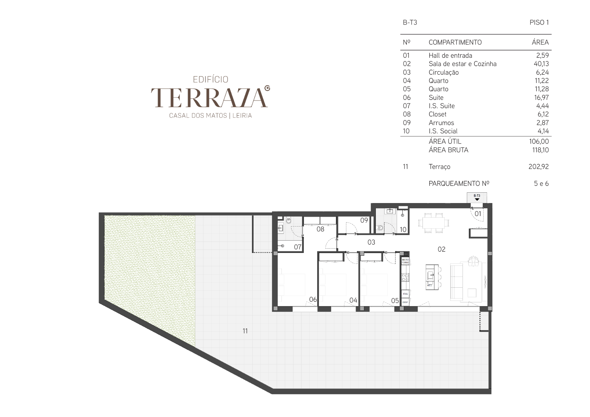 Planta — T3 — Fração B