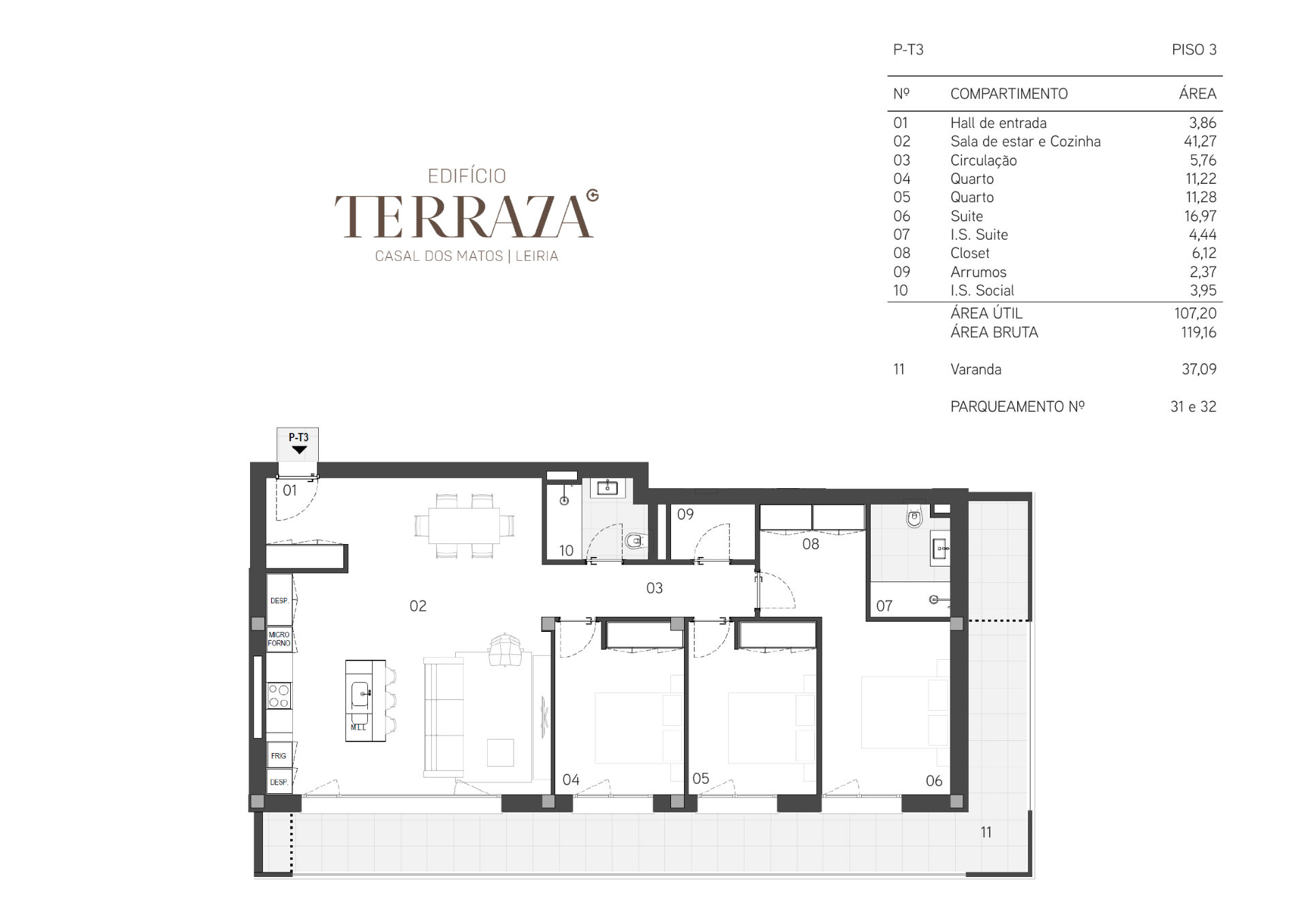 Planta — T3 — Fração P