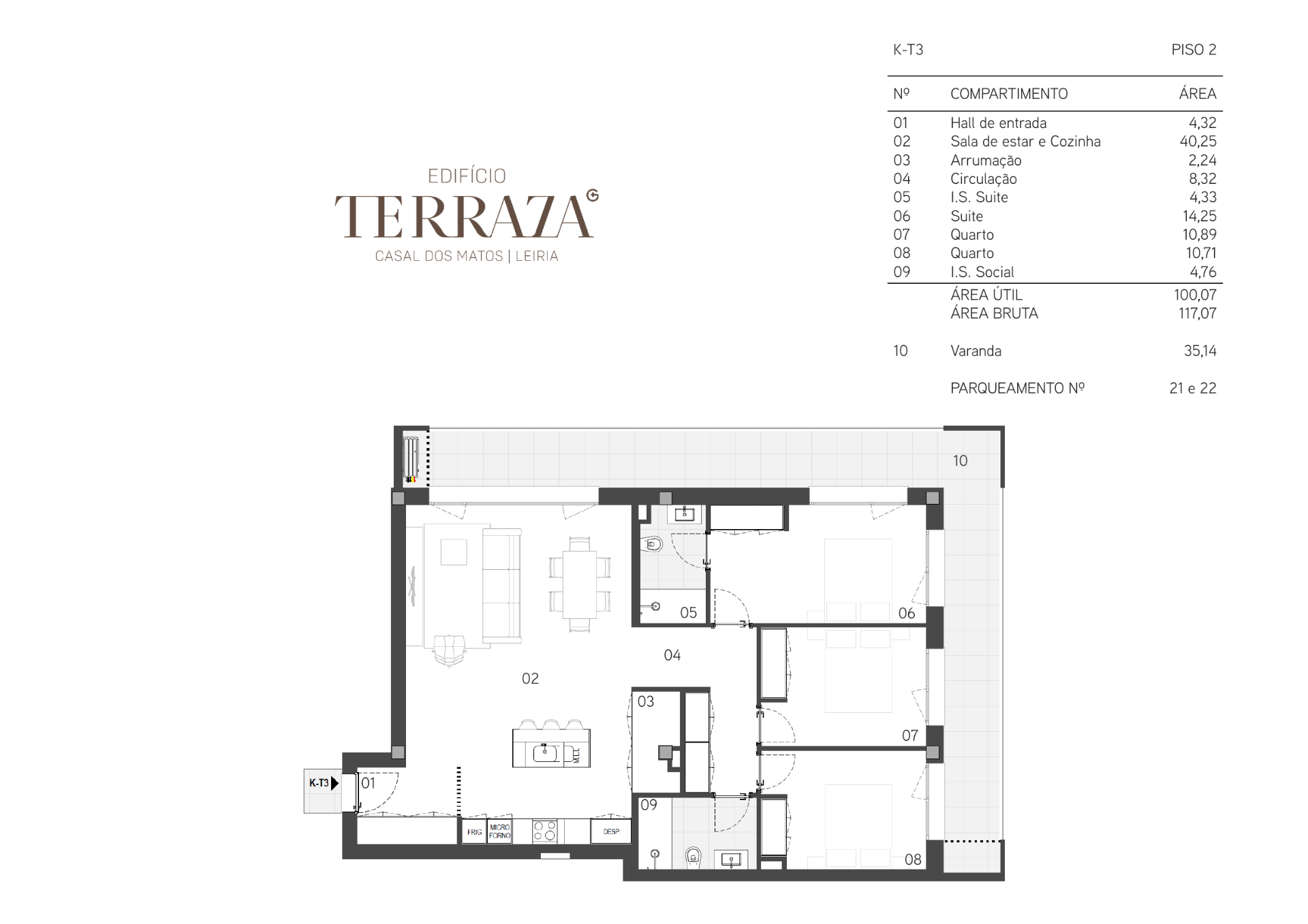 Planta — T3 — Fração K
